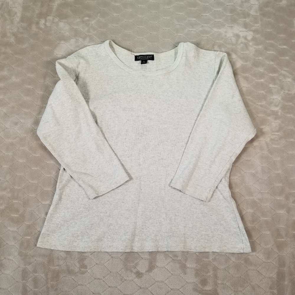 Vintage Karen Kane Lifestyle Women's Cropped Long Sleeve Shirt - Sz XL - Thermal